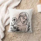 Colorful Floral Pattern Pillow クッション (ブランケット)