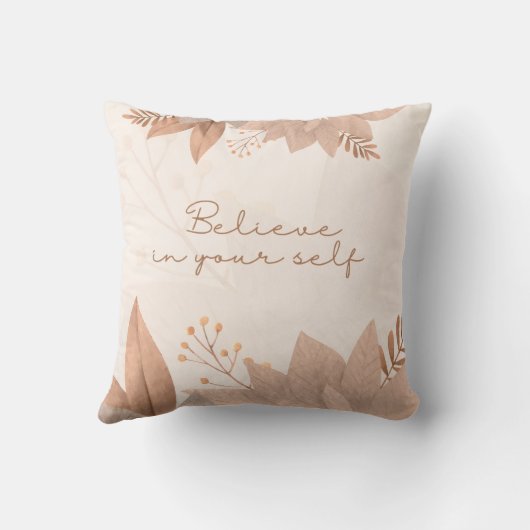 Colorful Floral Pattern Pillow クッション (裏面)