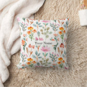 Colorful Floral Pattern Pillow クッション (ブランケット)