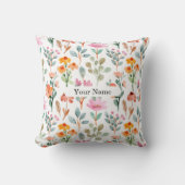 Colorful Floral Pattern Pillow クッション (正面)