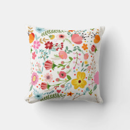 Colorful Floral Pattern Pillow クッション