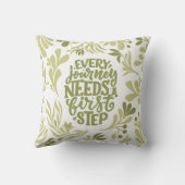 Colorful Floral Pattern Pillow クッション (裏面)