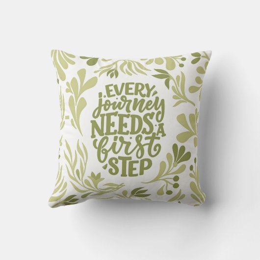 Colorful Floral Pattern Pillow クッション (裏面)