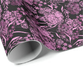 Colorful floral pattern retro rustic throw pillow ラッピングペーパー (ロールコーナー)