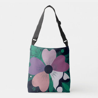 Colorful Floral Pattern Tote Bag – Cute Modern Flo クロスボディバッグ