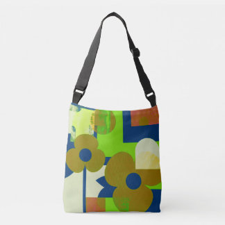 Colorful Floral Pattern Tote Bag – Cute Vibrant Fl クロスボディバッグ