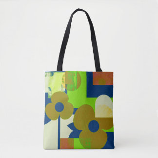 Colorful Floral Pattern Tote Bag – Cute Vibrant Fl トートバッグ