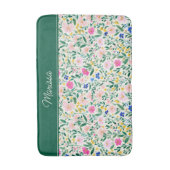 Colorful Floral Personalized  バスマット (正面縦)