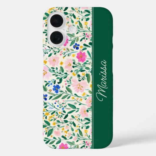 Colorful Floral Personalized Case-Mate iPhoneケース (裏面)