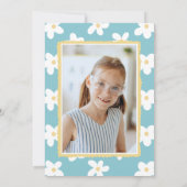 Colorful Floral Photo Preschool Graduation Party 招待状 (裏面)