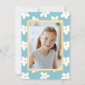 Colorful Floral Photo Preschool Graduation Party 招待状 (裏面)