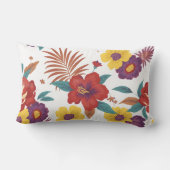 Colorful Floral pillow design, flower lover pillow ランバークッション (裏面)