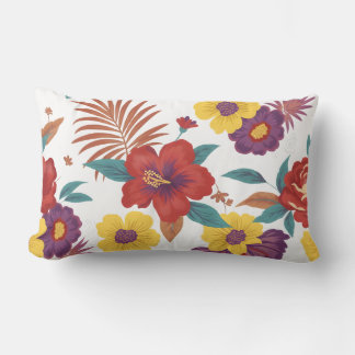 Colorful Floral pillow design, flower lover pillow ランバークッション
