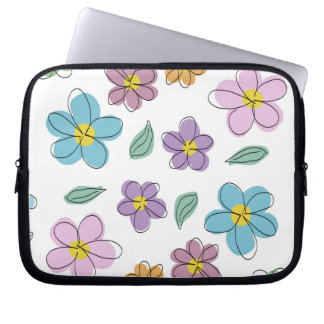 Colorful floral print ラップトップスリーブ
