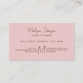 Colorful Floral Professional Event Planner 名刺 (裏面)