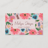 Colorful Floral Professional Event Planner 名刺 (正面)