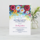 Colorful Floral Retirement Party 招待状 (スタンド正面)
