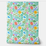 Colorful Floral Retro Cute Funny Pastel Teal Blue 壁紙<br><div class="desc">春や夏に最適な可愛らしいカラフル柄で、花やトンボやハチミツ、テンサイ、蝶などの愛らしいバグ仲間が登場！このユニークデザインはiPad Proの手で丁寧に作られた。この楽しいデザインであなたの家にwhimsyと魅力のtouchを追加する準備ができなさい！</div>