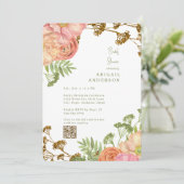 Colorful Floral Rounded Green Bridal Shower  招待状 (スタンド正面)