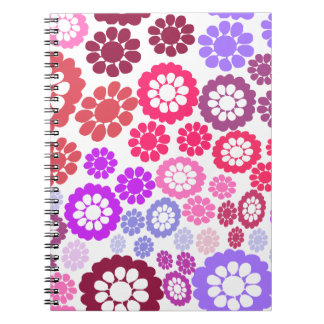 Colorful Floral Spiral Photo Notebook ノートブック