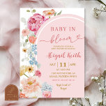 Colorful Floral Spring Baby in Bloom Invitation 招待状<br><div class="desc">Colorful Floral Spring Baby in Bloom Baby Shower Invitation,  Blooming Baby Shower Invite,  Editable Flowers Baby Shower</div>