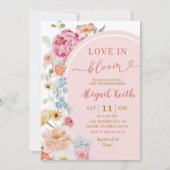 Colorful Floral Spring Love in Bloom Invitation 招待状 (正面)