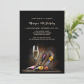 Colorful Floral Stiletto Shoes Birthday Party 招待状 (スタンド正面)