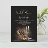 Colorful Floral Stiletto Shoes Bridal Shower 招待状 (スタンド正面)