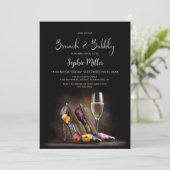 Colorful Floral Stiletto Shoes Brunch and Bubbly 招待状 (スタンド正面)