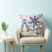 Colorful Floral Throw Pillow – Double-Sided クッション (椅子)