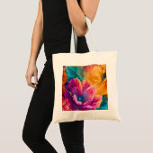 Colorful Floral Tote Bag トートバッグ (正面(商品))
