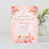 Colorful Floral Watercolor Engagement Party 招待状 (スタンド正面)