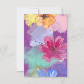 Colorful Floral  wedding invitation  サンキューカード (裏面)