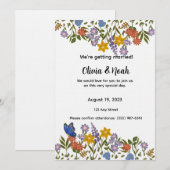 Colorful Floral Wedding Invitation 招待状 (正面/裏面)