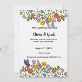 Colorful Floral Wedding Invitation 招待状 (正面)