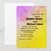 Colorful Floral Wedding Invitation | Watercolor 招待状 (正面/裏面)