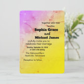 Colorful Floral Wedding Invitation | Watercolor 招待状 (スタンド正面)