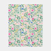 Colorful Floral Wildflower フリースブランケット (正面)