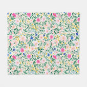 Colorful Floral Wildflower フリースブランケット (正面(横))