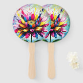 Colorful Flower ハンドファン (正面&裏面)