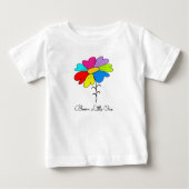Colorful flower ベビーTシャツ (正面)