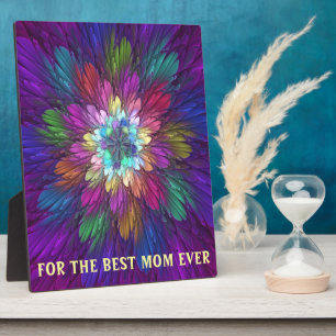 Colorful Flower Abstract Fractal Art Best Mom フォトプラーク