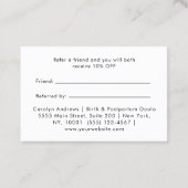 Colorful Flower Baby Footprint Logo White 紹介カード (裏面)