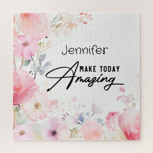 Colorful Flower Inspirational Puzzle ジグソーパズル (縦)