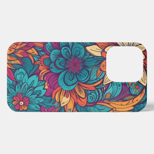 Colorful Flower Iphone Case iPhoneケース (裏面横)