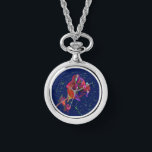 Colorful Flower Necklace 腕時計<br><div class="desc">I sketched this flower first on paper and then painted a digital oil painting of this flower with vibrant colors. Great for a necklace or watch for that special someone or occasion.</div>