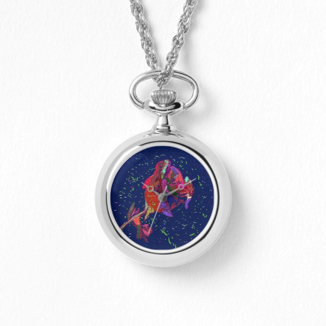 Colorful Flower Necklace 腕時計 (正面)