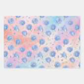 Colorful Flower Pattern Wrapping Paper ラッピングペーパーシート (正面2)