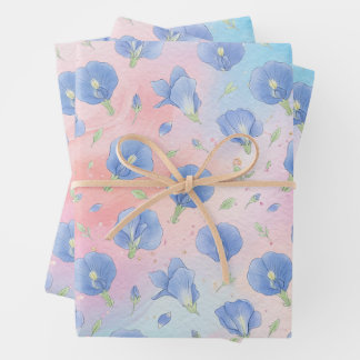 Colorful Flower Pattern Wrapping Paper ラッピングペーパーシート