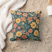 Colorful Flower Shape Throw Pillow Case クッション (ブランケット)
